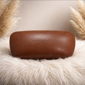 Longchamp Paris Sunglass Case Faux Leather Hard Case